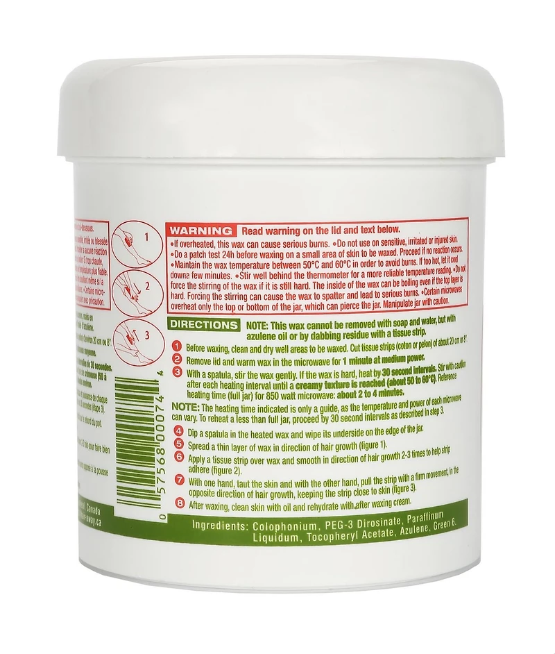 Epil-Vite / Hair-Away Lukewarm Wax Vitamin E and Azulen - 454 g, Lukewarm wax with azulen.