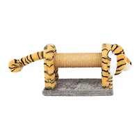 One Paw, Cat Scratcher Shaped Like A Tiger, Plush Fabric, Interactive, Cat Scratcher Plush Animal
