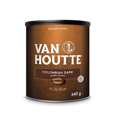 Van Houtte Colombian Dark, Dark Roast, Ground Coffee, 640g