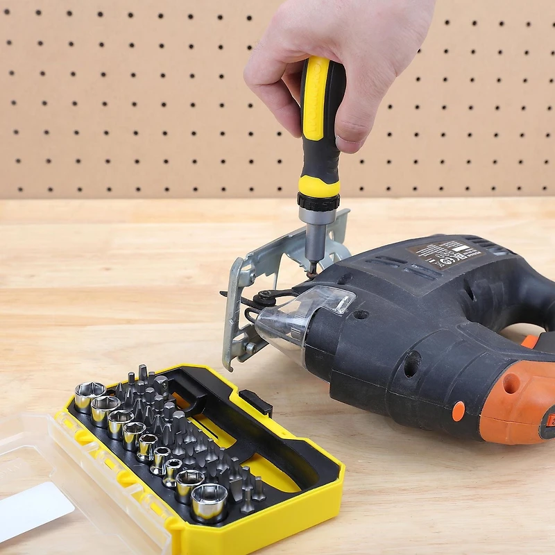 WorkPro Jeu de tournevis à cliquet - 40 pièces 1/4" Entraînement