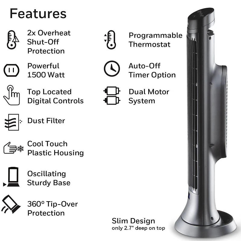 Honeywell HCE322VC Digital Ceramic Tower Heater