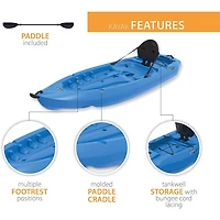 LIFETIME - Kayak ponté Lotus avec pagaie, 96 pouces, bleu