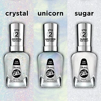 Sally Hansen - Vernis de finition Miracle Gel™, système de simili-gel en 2 étapes, sans lampe UV, jusqu'à 8 jours de couleur et brillance Couleur anti-écaillement et longue tenue