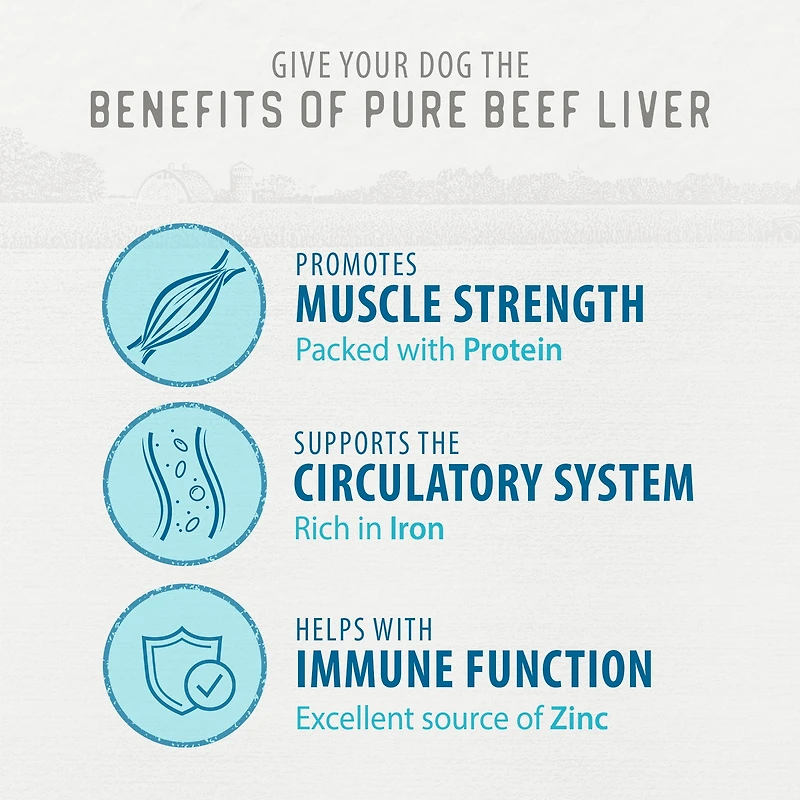 Caledon Farms Bouchées de foie de bœuf, paquet économique de 355 grammes, friandises pour chiens 355g