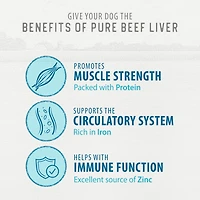 Caledon Farms Bouchées de foie de bœuf, paquet économique de 355 grammes, friandises pour chiens 355g