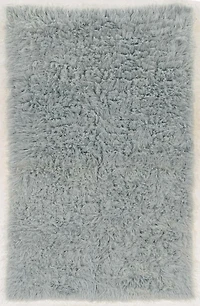 New Flokati 1400gr 5' x 8' Area Rug, Light Grey