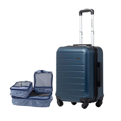JetStream® Ensemble de Bagages Rigides à Main de 4 pièces: Valise Cabine à Roulettes de 20 po et 3 Cubes de Rangement Ensemble de Valises à Roulettes