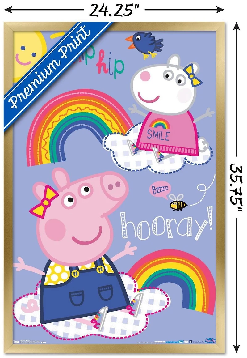 Peppa Pig - Hooray Wall Poster, 22.375" x 34"