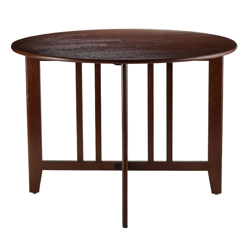 Alamo feuille double drop table ronde en fini noyer - 94142