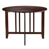 Alamo feuille double drop table ronde en fini noyer - 94142