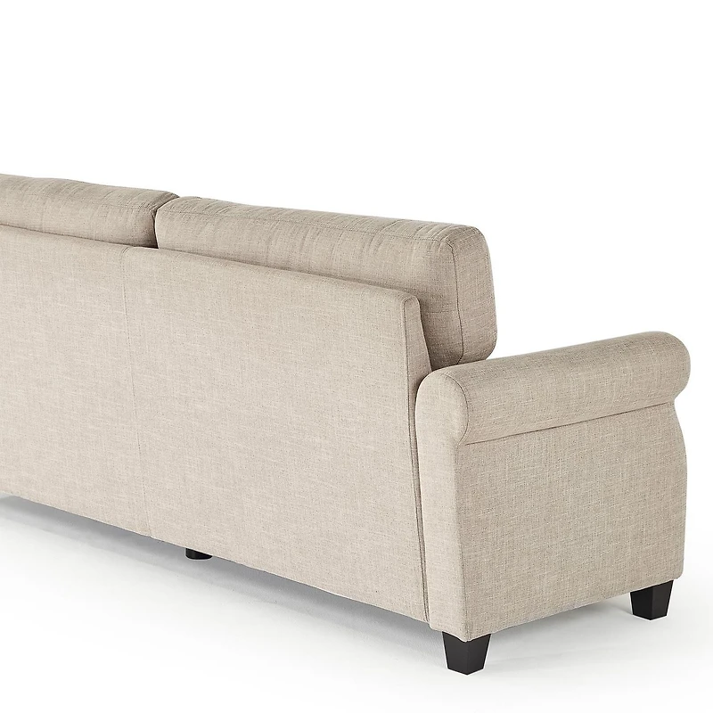 Zinus Josh Traditional Modern 3-Seater Upholstered Sofa Couch, Beige