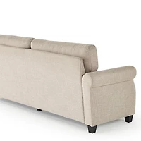 Zinus Josh Traditional Modern 3-Seater Upholstered Sofa Couch, Beige
