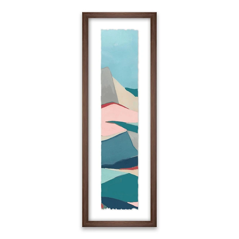 Artissimo Designs Geoscape I Framed Paper Print w/glass - 9W x 26H x 1.18D