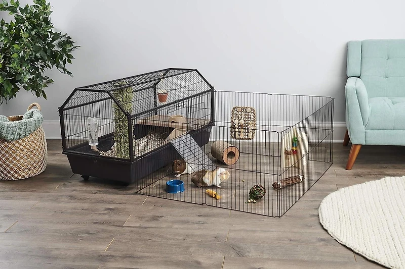 Oxbow Extra Large Habitat With Play Yard Black