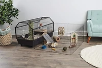 Oxbow Extra Large Habitat With Play Yard Black