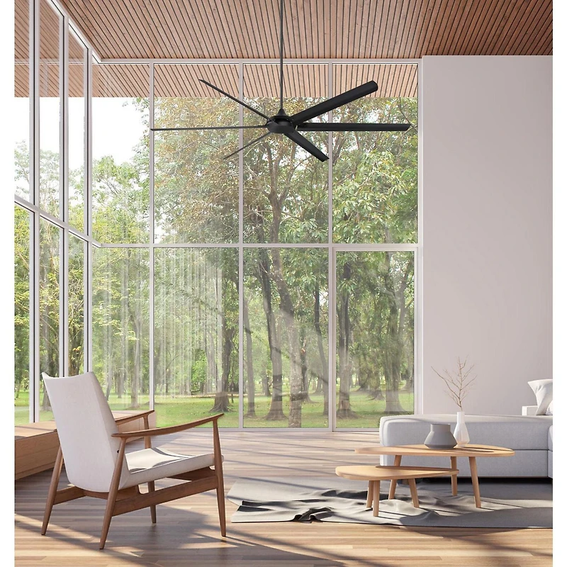 Westinghouse Ventilateur de Plafond Noir Mat de 100 po avec télécommande