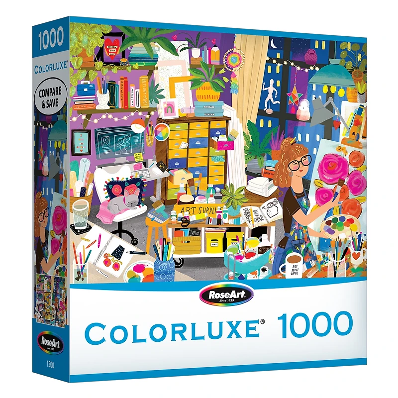 RoseArt - Colorluxe 1000 pièces -Atelier d'art - Puzzle à emboîter pour adultes