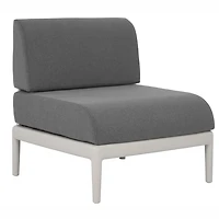 Chaise modulaire sans accoudoirs Leaf de la Collection Plus de Patioflare, gris