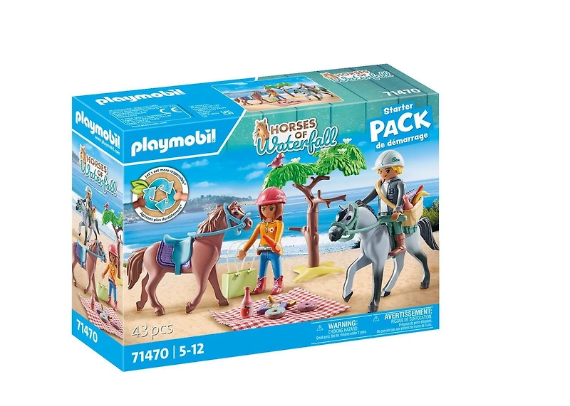 Playmobil Horseback riding trip to the beach, Horses of Waterfall