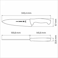 Tramontina Professional 8" Steak Knife with Stainless Steel Blade and White Polypropylene Handle