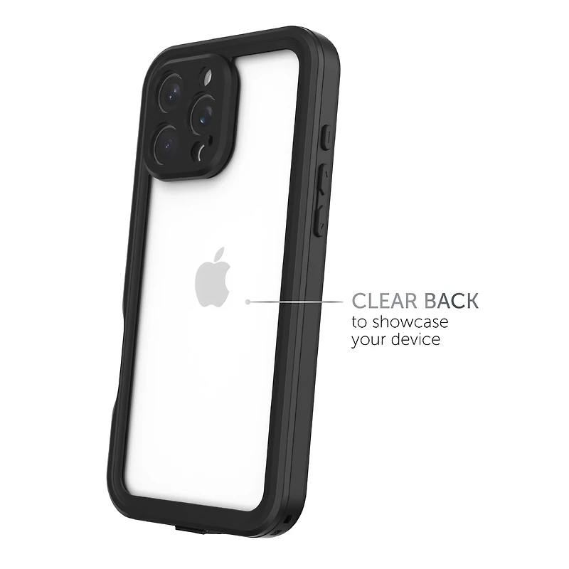 Coque étanche Body Glove Tidal pour iPhone 16 Pro Max - Noir/Transparent