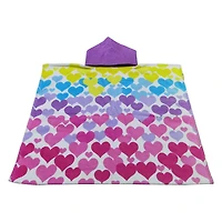 MS OVERSIZED HOODED HEARTS, MS OVERSIZED HOODED PONCHO