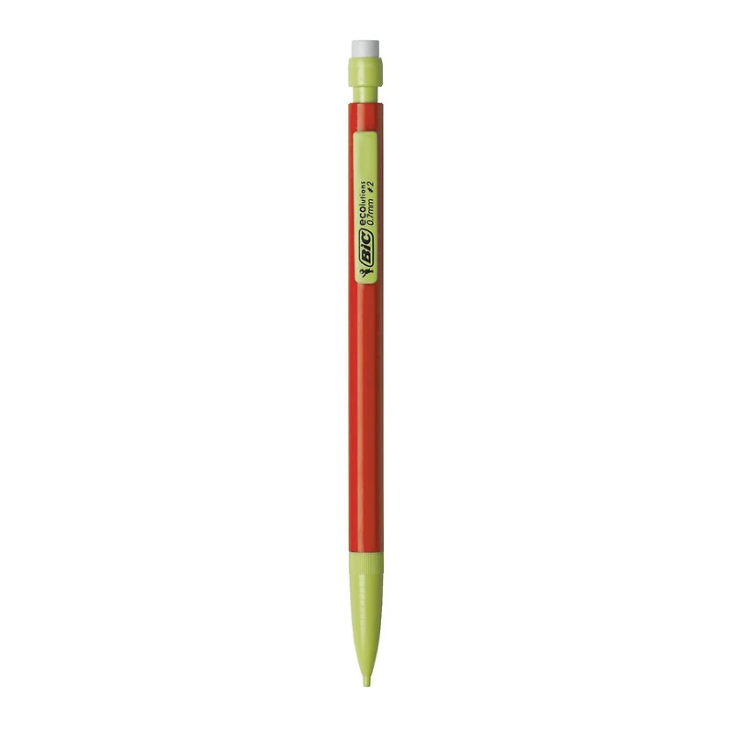 BIC Ecolutions porte-mine rétractable HB, plastique recyclé à 81 %, pointe moyenne (0,7 mm), emballage recyclé à 100 %, paquet de 12 Paquet de 12