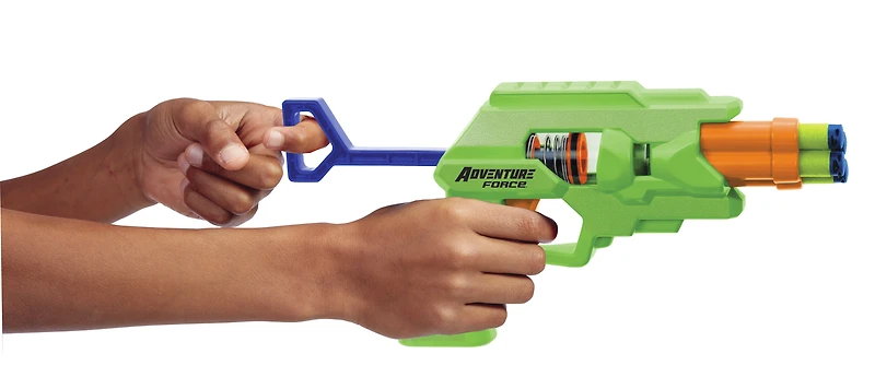 Ensemble de lance-dards en mousse Adventure Force Combo Strike, 4 blasters avec 20 dards Accu-Blast, compatible avec la plupart des blasters NERF et XShot, 8+