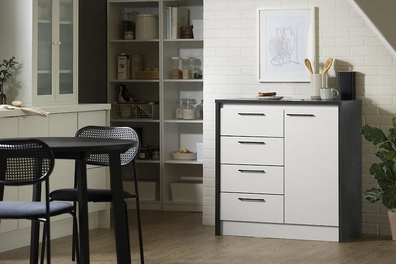 South Shore Myro Îlot de cuisine compact avec rangement