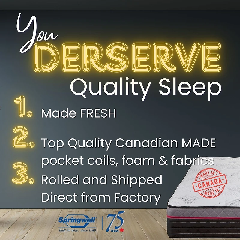 MADE FRESH - Springwall FERNIE 11" - EuroTop MEDIUM FIRM - King (Shipped in a BOX)