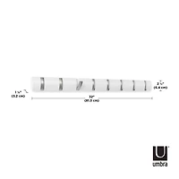 Umbra Flip Wall Mounted Coat Rack,White