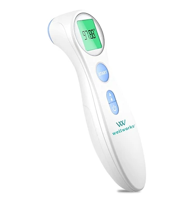 Thermomètre infrarouge sans contact wellworks ™ Technologie d'indicateur de fièvre!