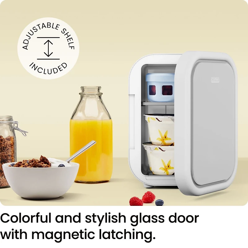 Mini-réfrigérateur portable ICEMAN avec 6 canettes de 355 ml (12 oz), refroidit et chauffe, prise pour voiture incluse - Blanc, Nouveau