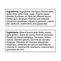 Boisson a l'avoine chocolat Earth's Own 946ml_FR Earth's Own boisson à l'avoine Earth's Own, Chocolat , à base de plante, sans gluten, Sans produits laitiers, fabrique au Canada avec de l'avoine cultivée au Canada