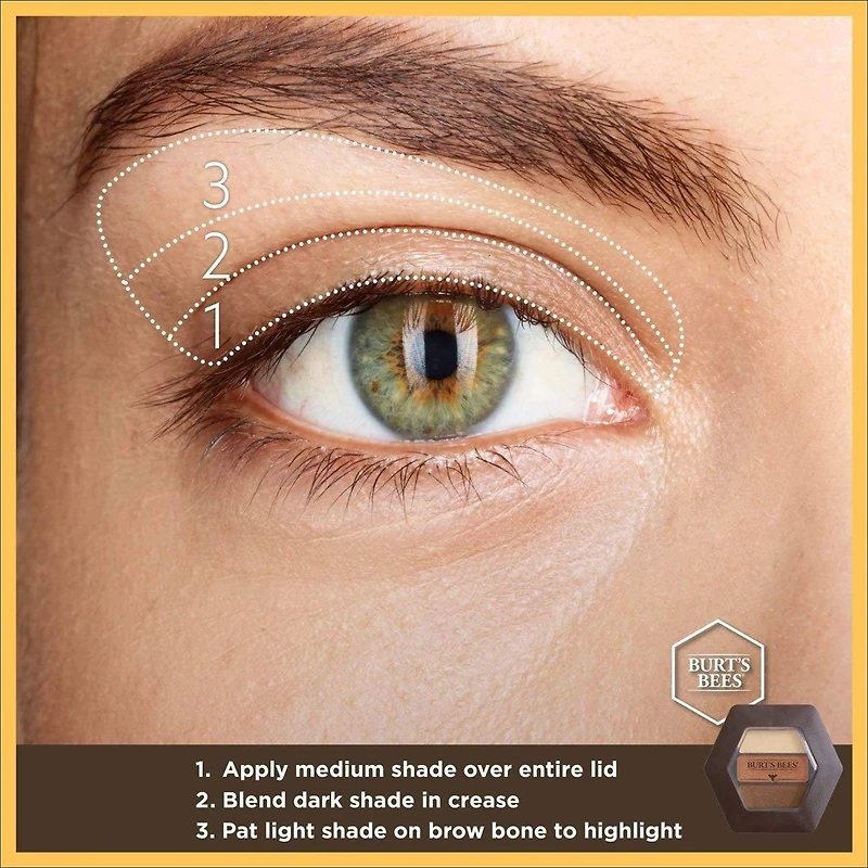 Burt’s Bees 100% Natural Eye Shadow Palette with 3 Shades