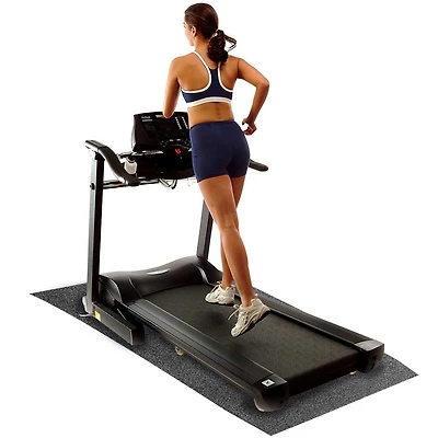 Tapis de sol robuste pour tapis roulant et équipement d'exercice - Noir