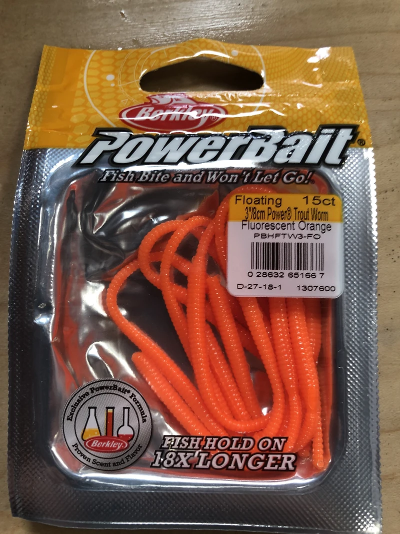 Berkley PBHFTW3-NAT PowerBait Power Floating Trout Worm, 3" 15Pk, Natural, Lively action gives a life-like presentation