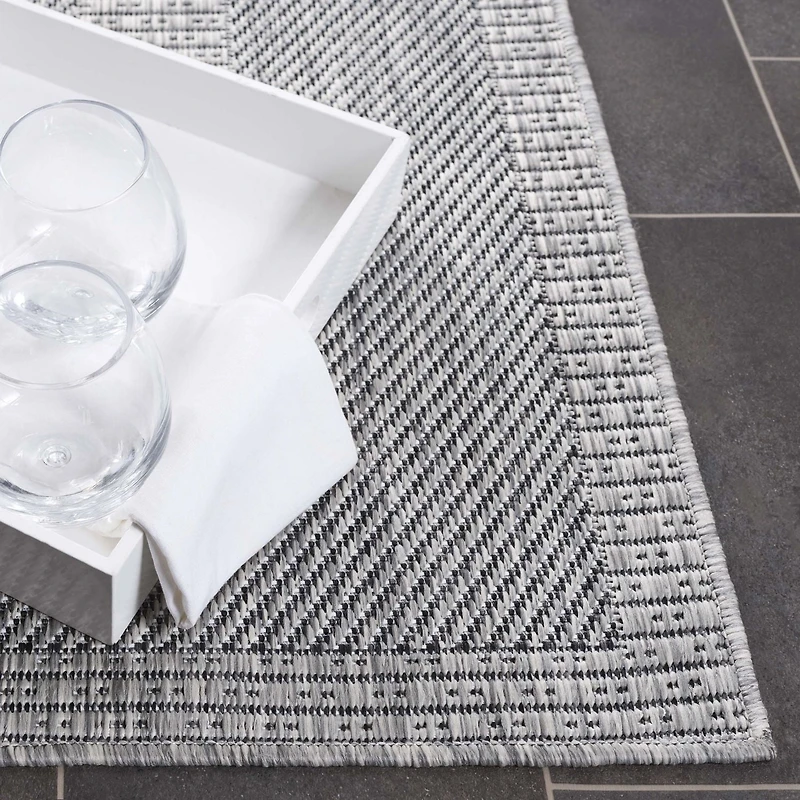 SAFAVIEH Beach House Joakim Bordered Indoor/Outdoor Area Rug