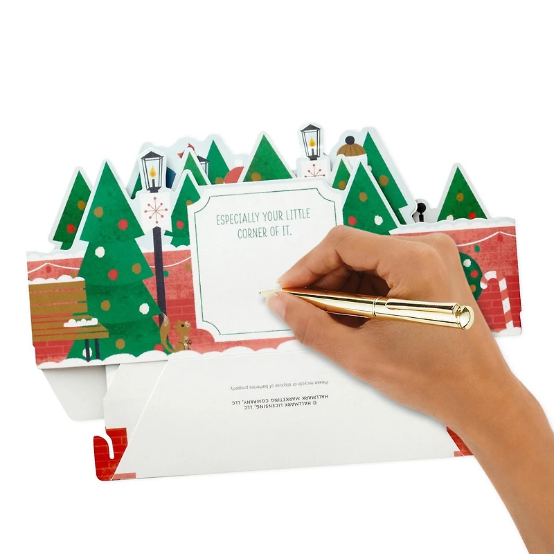 Hallmark Paper Wonder Musical 3D Pop-Up Christmas Card with Light (Carolers, Plays "Joy to the World")