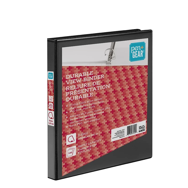 Pen + Gear Heavy-Duty View Binder, 1", push-open rings