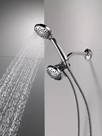 Ensemble combiné de douchette et pomme de douche 3.75 po à 3-réglages en Chrome Ensemble combiné de douchette et pomme de douche 3.75 po à 3-réglages en Chrome