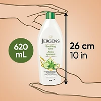 Hydratant pour le corps à l’aloès apaisant pour la peau sèche de Jergens (620mL) Testé par des dermatologues | 620 ml