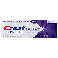 Dentifrice violet blanchissant Crest 3D White Brillance, Menthe lumineuse 85 ml