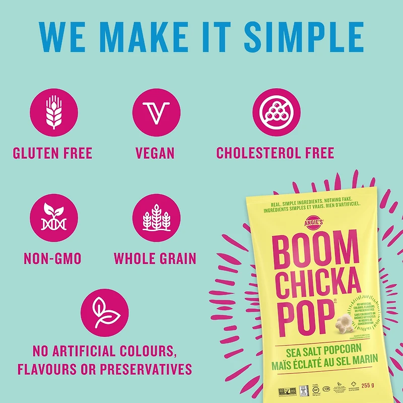 Angie’s BOOMCHICKAPOP® Sea Salt Ready-to-Eat Popcorn