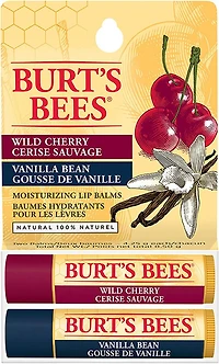 Burt's Bees 100% Natural Origin Moisturizing Lip Balm, Vanilla Bean & Wild Cherry