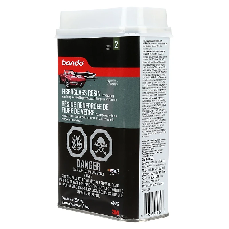 Bondo® Fibreglass Resin, 30 oz (852 ml)