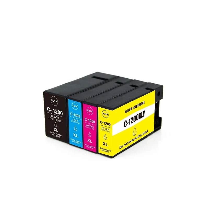 L-ink PGI-1200XL Ensemble de Cartouches à Jet d'encres Compatibles (N, C, M, J)(PGI1200XL)