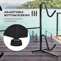 Soozier Freestanding Kayak Storage Rack for 2 SUP, Canoe, or Paddleboard