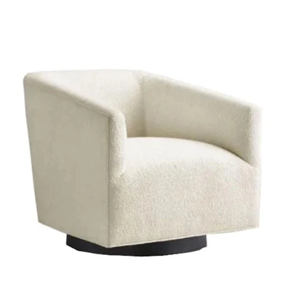 Asara Lounge Chair with Luxurious Beige Bouclé Fabric – Featuring a Plush, Comfortable Seat and Timeless Design, This Chair is Perfect for Adding a Touch of Sophistication to Any Living Room, Office,