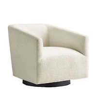 Asara Lounge Chair with Luxurious Beige Bouclé Fabric – Featuring a Plush, Comfortable Seat and Timeless Design, This Chair is Perfect for Adding a Touch of Sophistication to Any Living Room, Office,